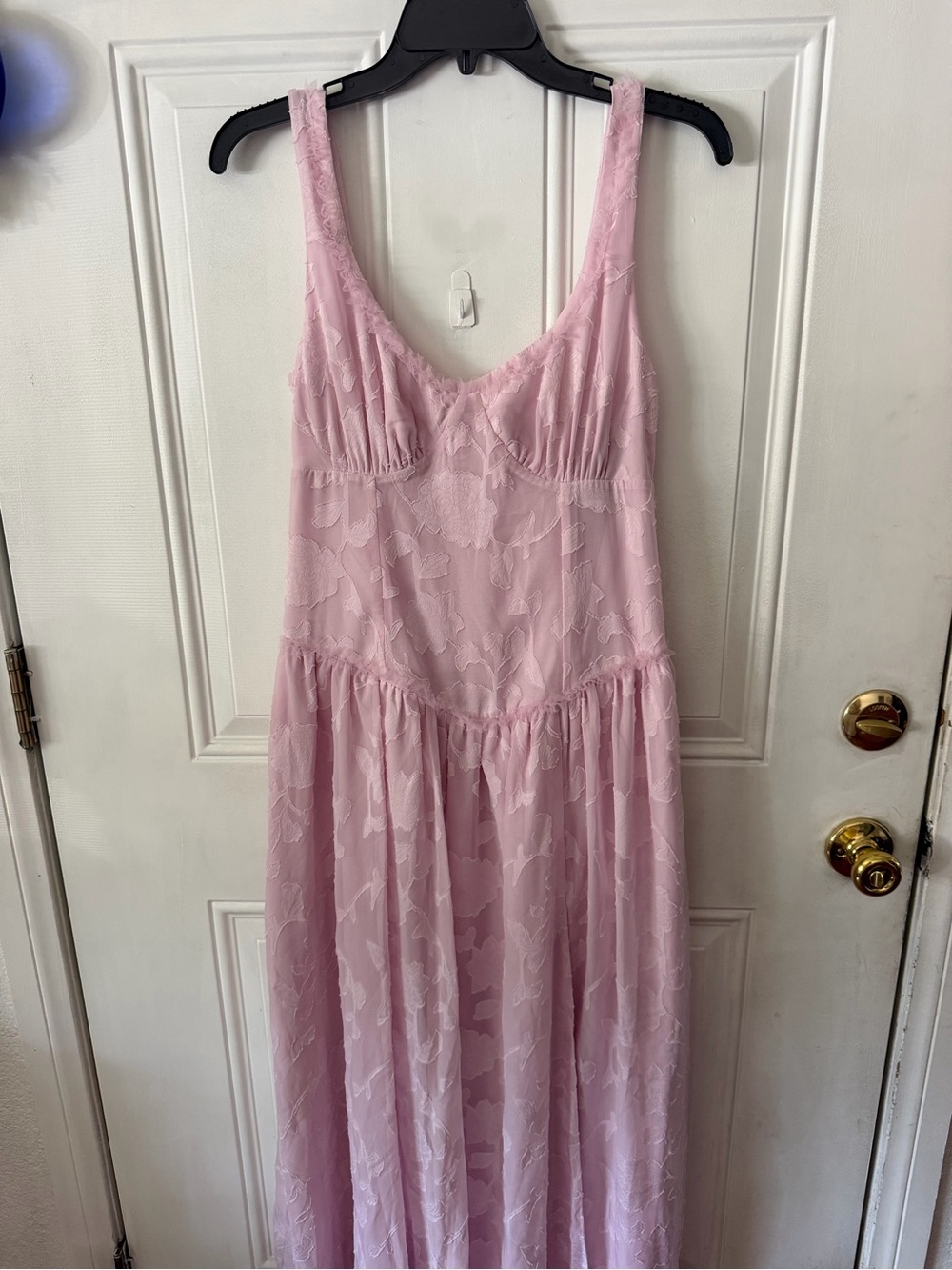 wild fable Light Pink Lace Maxi Chemise